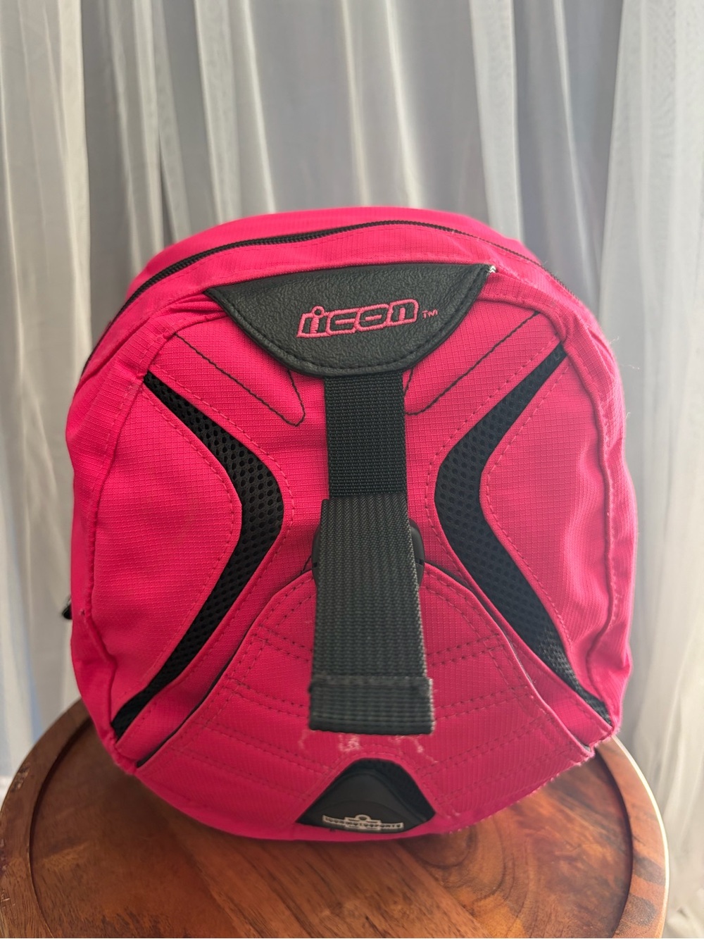 Icon Motorsports Ride Among Us Pink Motorcycle Rider Backpack Tank Bag